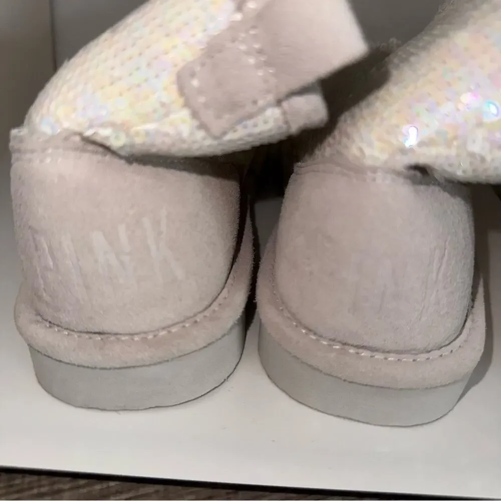 Victoria secret pink sequin boots